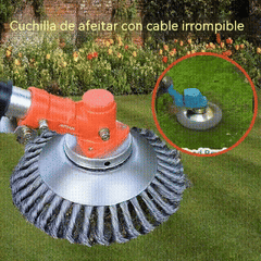🔥6 pulgadas🔥 Cabezal de Desbroce con Rueda de Alambre de 6" – ¡Elimina las Malas Hierbas Rápido y Fácil!