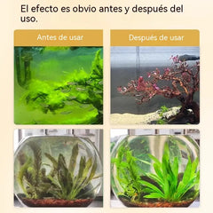 【4 botellas】🐠🌿 Eliminador de musgo y agua verde para acuarios