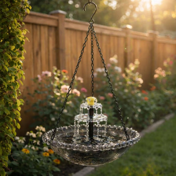 💧☀️ Fuente Solar para Jardín | Convierte tu Estanque en un Rincón de Ensueño 🐦