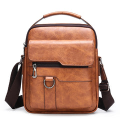 🏆【Versión de piel auténtica de primera calidad】Bolso de hombro vintage informal de gran capacidad para hombre