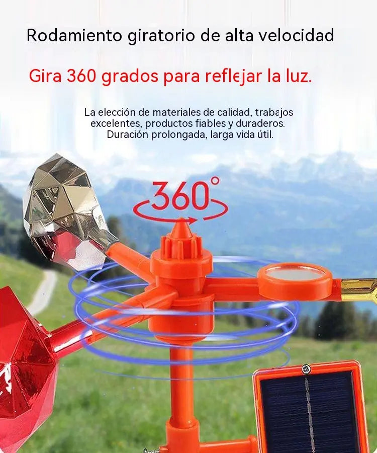 🐦☀️ Ahuyentador Solar de Aves · Protección con Sonido y Luz 360°