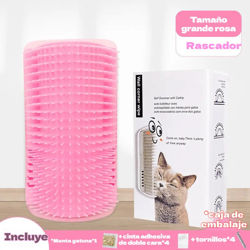 🐱🌿 Rascador para gatos: permite que tu gato se limpie solo en casa, dejando su pelaje suave y reduciendo las bolas de pelo ✨🧶