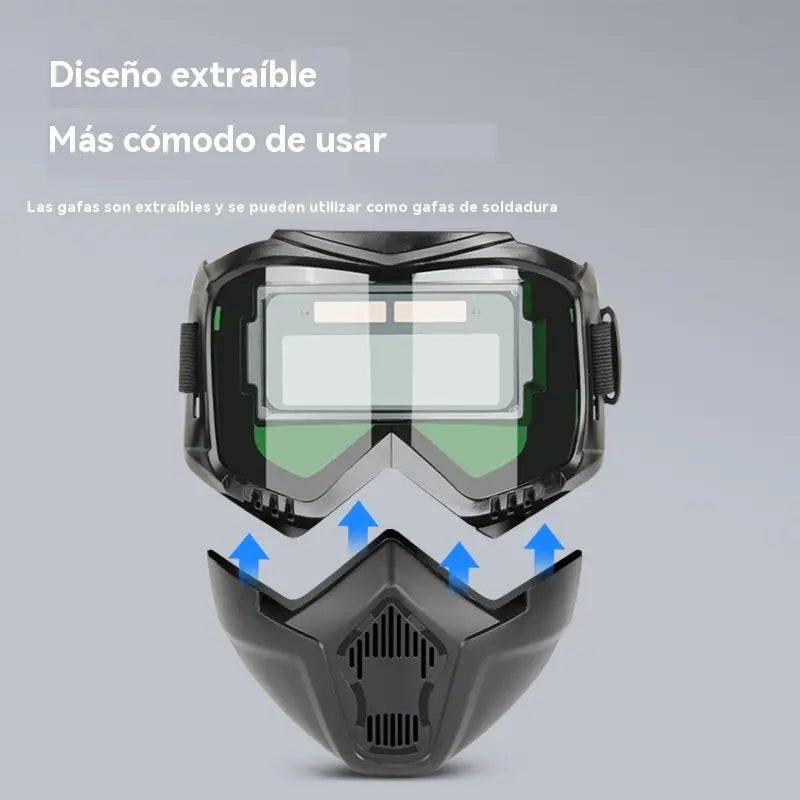 🔥😎Protector facial desmontable con atenuación totalmente automática