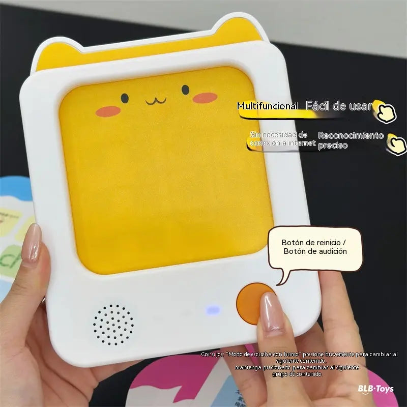 👑💯Máquina de educación infantil temprana con lector de tarjetas, lector de tarjetas bilingüe chino e inglés.