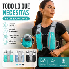 🔥【¡2x1 Oferta Especial!】🏃 Mochila Chaleco Ligera para Running y Senderismo | Cómoda, Transpirable y Sin Movimiento ✨