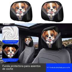 4 piezas 26 €- Funda de cojín para asiento de coche con expresión divertida