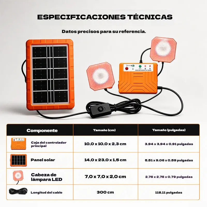 ☀️Sistema de energía solar portátil: ¡proporciona una fuente de energía continua tanto en casa como en aventuras al aire libre! ✨🔋