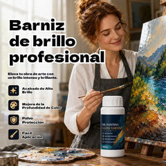 🎉50% de descuento✨ Barniz protector transparente de alto brillo de 100 ml para realzar la profundidad y el brillo del color en la pintura al óleo.