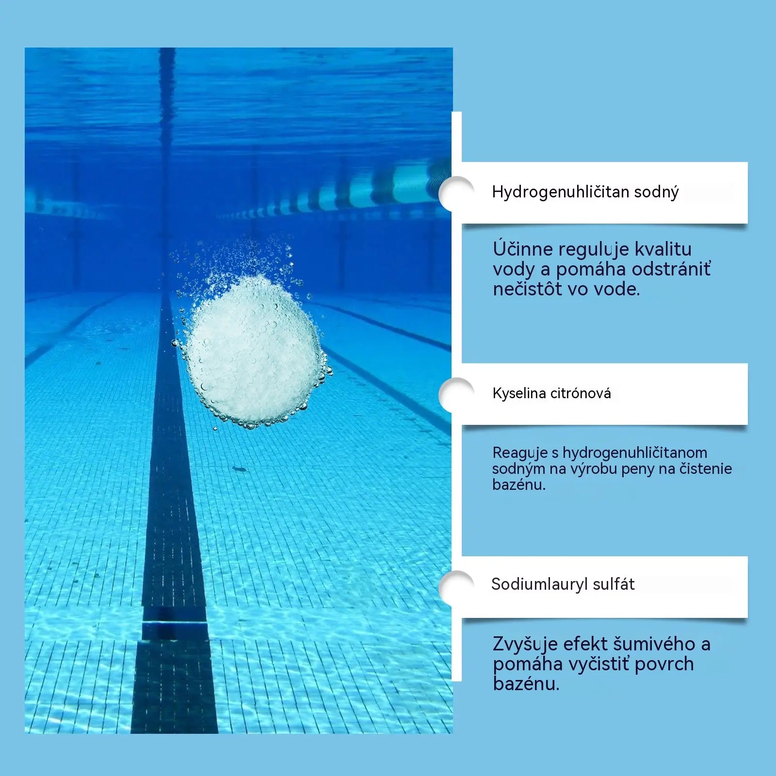 🔥【Kúpte 1 a získajte 1 zadarmo】🏊‍♀️💧Tablety na čistenie bazénov pre krištáľovo čistú vodu.