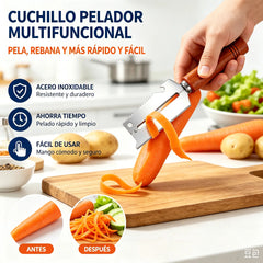 🥳50% de descuento🔥【2 artículos por 22 euros】Pelador multifuncional de acero inoxidable