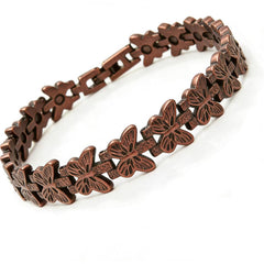 🦋✨ Pulsera magnética de cobre con mariposa ajustable Elegante, cómoda y perfecta para cualquier ocasión 💖