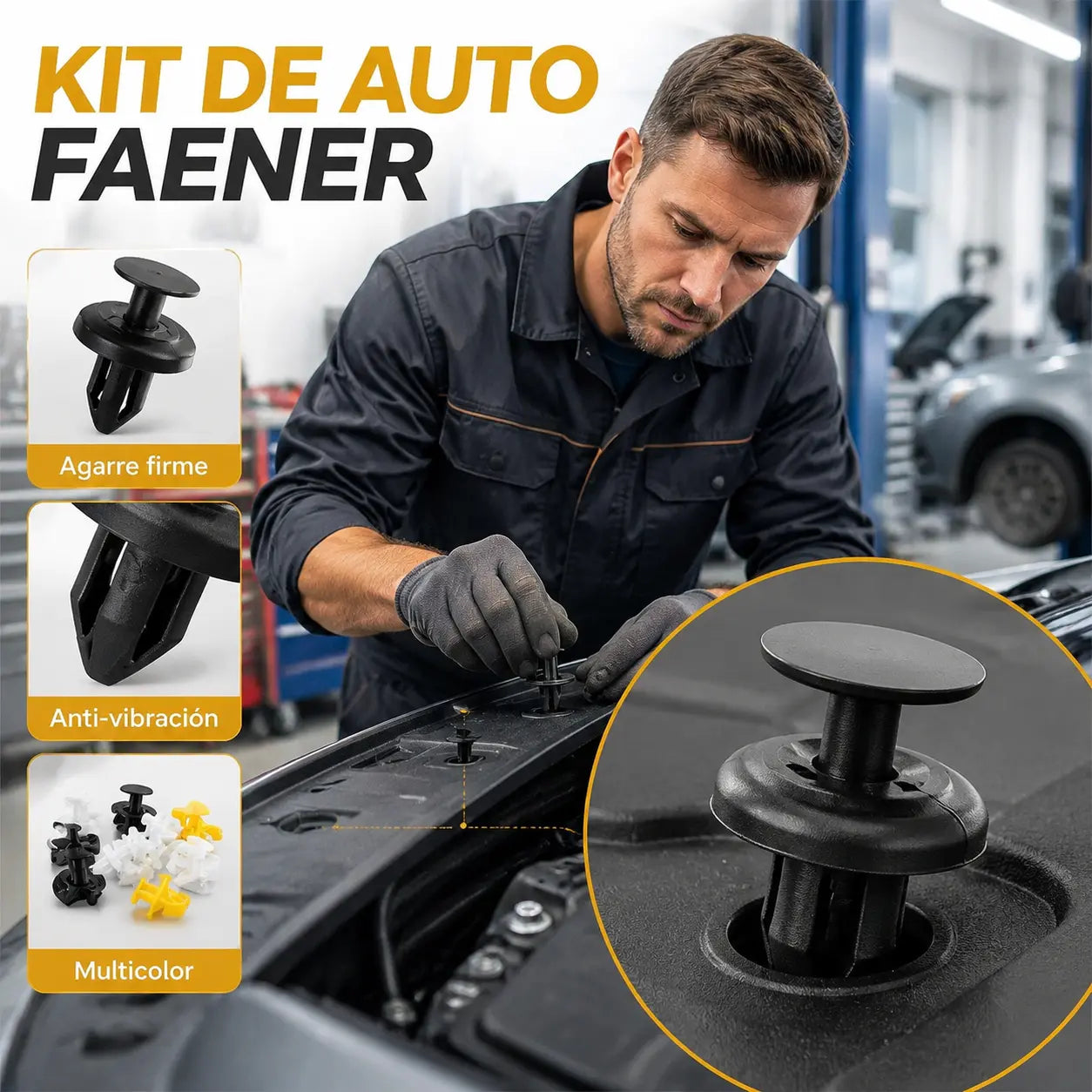 🚗 【 150 unidades】 Kit de Clips de Fijación para Coche｜Compatible con Múltiples Modelos 🔧