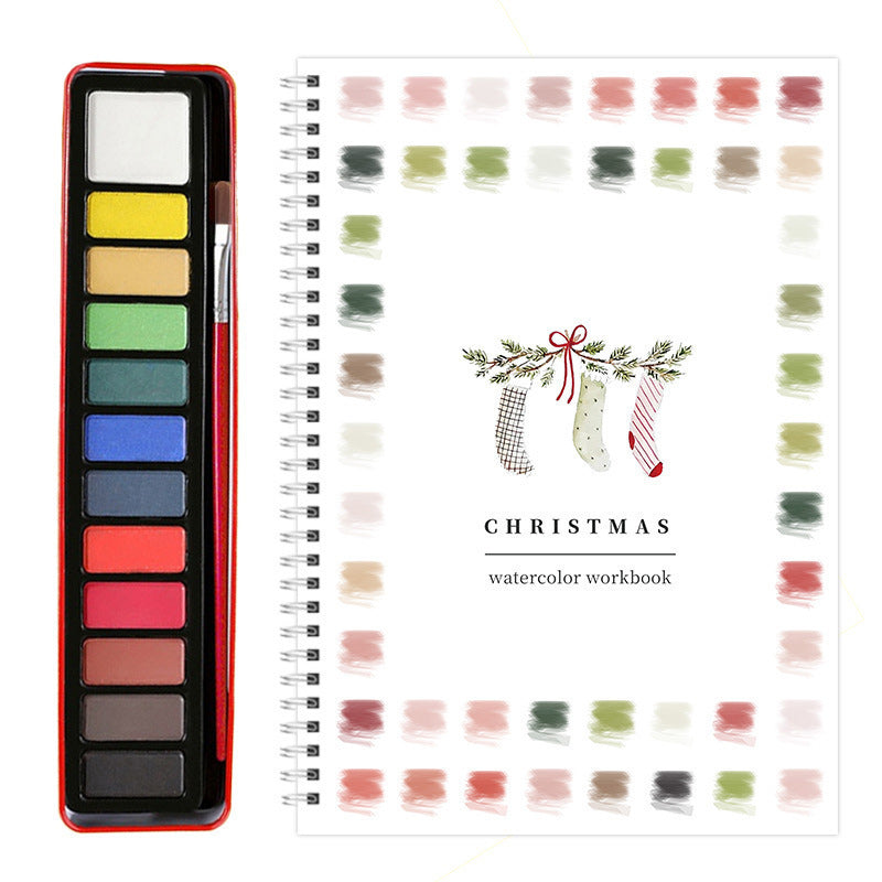 【Compra 1 y llévate 1 gratis】🎨El juego completo de libros de pintura en acuarela incluye pinturas de acuarela y pinceles gratis.