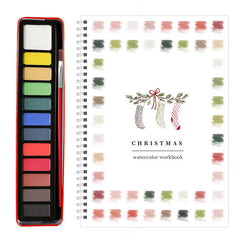 【Compra 1 y llévate 1 gratis】🎨El juego completo de libros de pintura en acuarela incluye pinturas de acuarela y pinceles gratis.