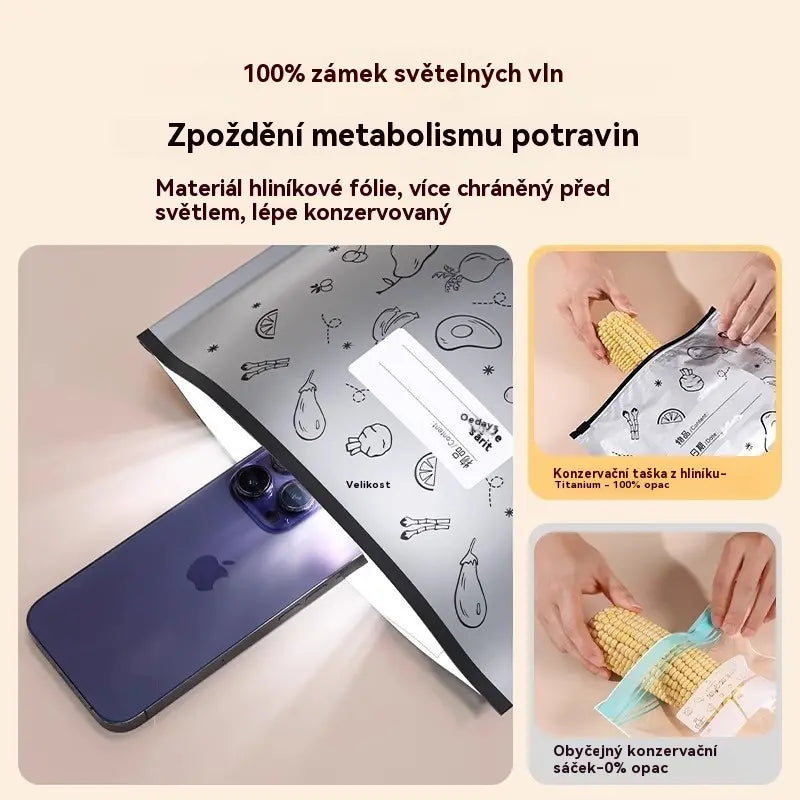 🥩【30 kusů】Sáček z hliníkové fólie potravinářské kvality se zipem pro zachování čerstvosti, vhodný do domácí lednice