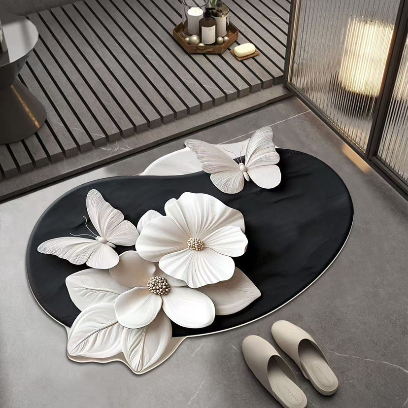 ✨【30 × 40 cm + 40 × 60 cm】Set de 2 alfombrillas por solo 28 €💕 Alfombrilla de Baño 3D Súper Absorbente y Antideslizante – ¡Adiós al Suelo Mojado!