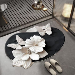 ✨【30 × 40 cm + 40 × 60 cm】Set de 2 alfombrillas por solo 28 €💕 Alfombrilla de Baño 3D Súper Absorbente y Antideslizante – ¡Adiós al Suelo Mojado!