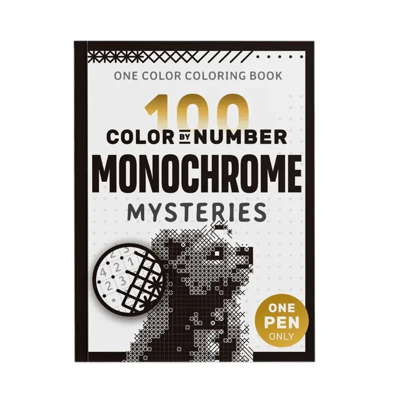 🎨🔢 Vybarvování podle čísel – 100 monochromatických záhad ve vysokém rozlišení 🖤📘