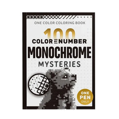 🎨🔢 Vybarvování podle čísel – 100 monochromatických záhad ve vysokém rozlišení 🖤📘