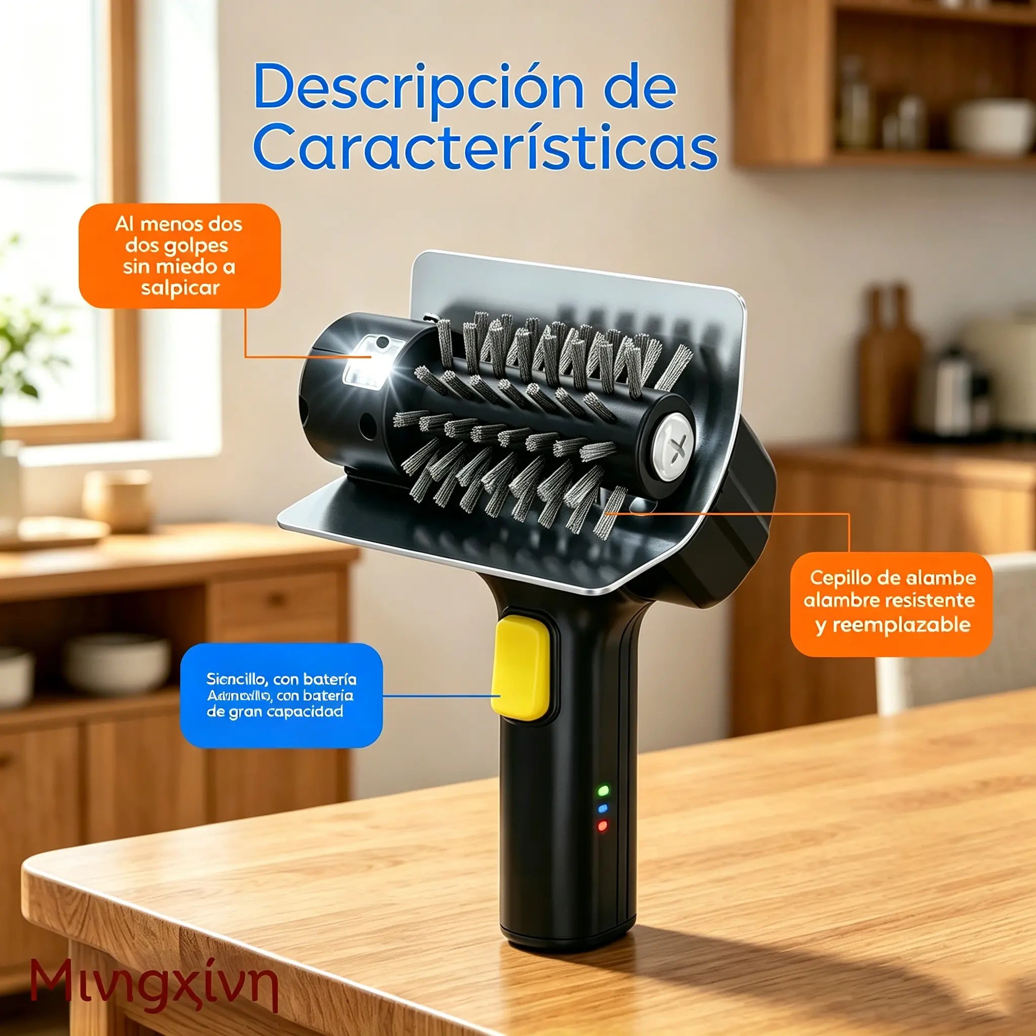 🔋🧹Cepillo eléctrico inalámbrico para limpieza de barbacoas – batería de litio, multifuncional y fácil de usar