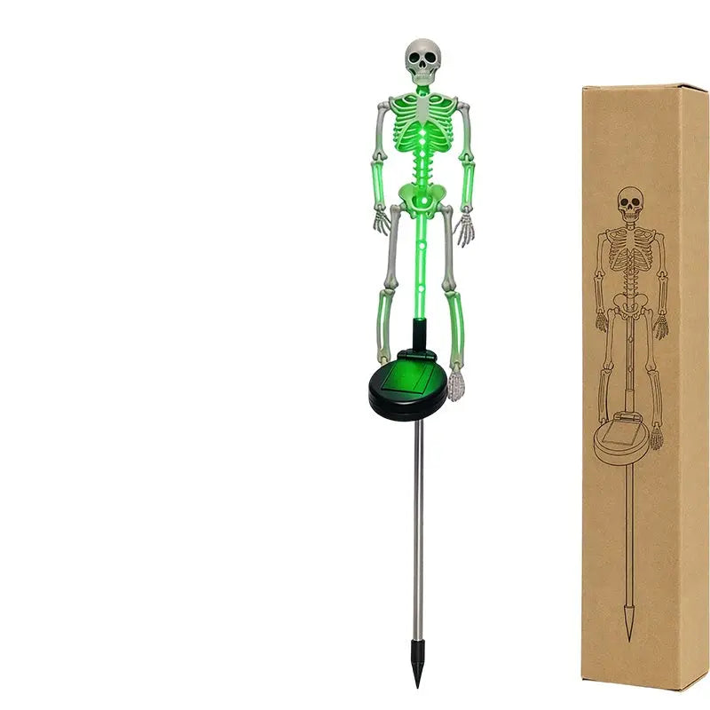 💀 Luz Solar de Calavera para Jardín | Decoración Halloween Exterior con Efecto Fantasma