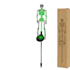 💀 Luz Solar de Calavera para Jardín | Decoración Halloween Exterior con Efecto Fantasma