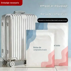 🧳 5 artículos por solo 31 € 💨 Bolsas de almacenamiento al vacío grandes y flexibles: No necesitan bomba de aire, son a prueba de fugas, ideales para ahorrar espacio en tu maleta y en casa ✈️