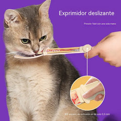 🔥💞Cuchara para alimentar gatos - Diseño de cuchara ancha tipo cuchara que se puede apretar con una sola mano.