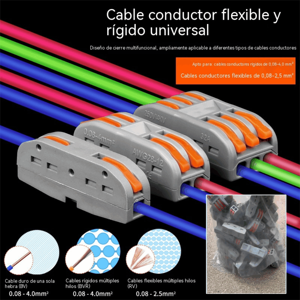 【 30 piezas】Conector de cable eléctrico multifuncional