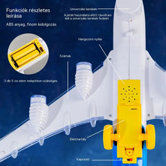 🥳🔥 Féláras ajánlat! 📣✈️ Méretarányos elektromos repülőgép modell, valósághű motorhangokkal és villogó LED lámpákkal felszerelve.