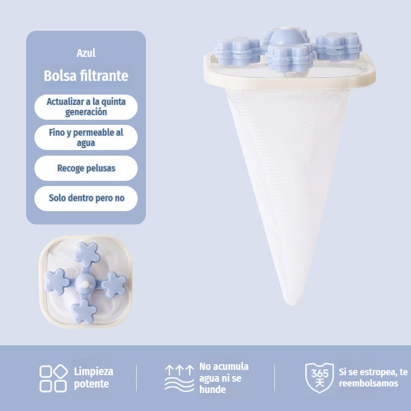 🌀6 piezas 25€✨ Filtro Flotante para Lavadora – Atrapa Pelusas, Cabellos y Pelos de Mascota en Cada Lavado 🧺