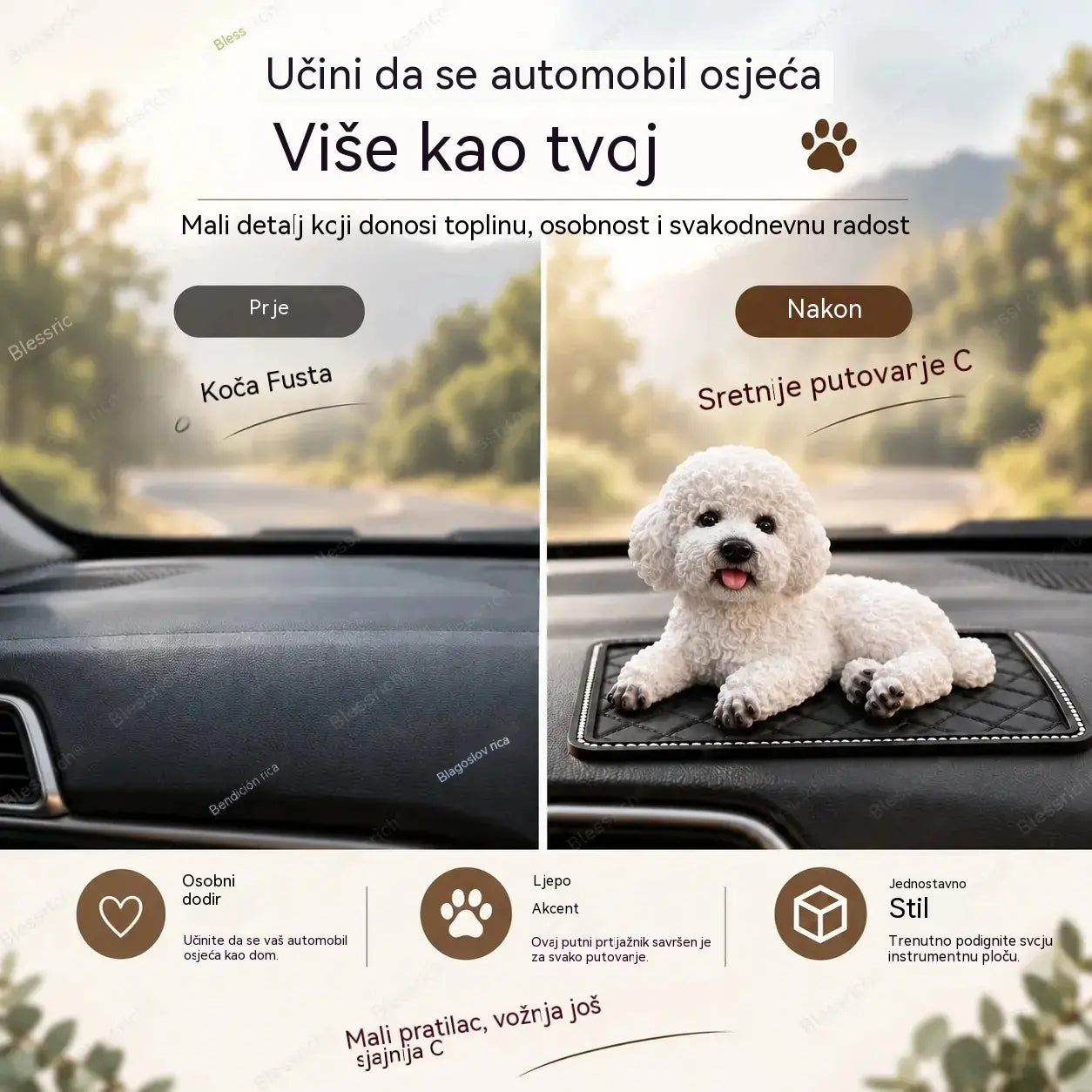 🐶✨Poodle Car Accessories: Najslađa nadogradnja nadzorne ploče