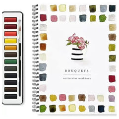 【Compra 1 y llévate 1 gratis】🎨El juego completo de libros de pintura en acuarela incluye pinturas de acuarela y pinceles gratis.