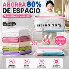 🧳【Juego de 5 piezas 29 euros】💨 Bolsa de almacenamiento al vacío grande y compresible: no requiere bomba, es a prueba de fugas e ideal para ahorrar espacio en maletas y en casa ✈️