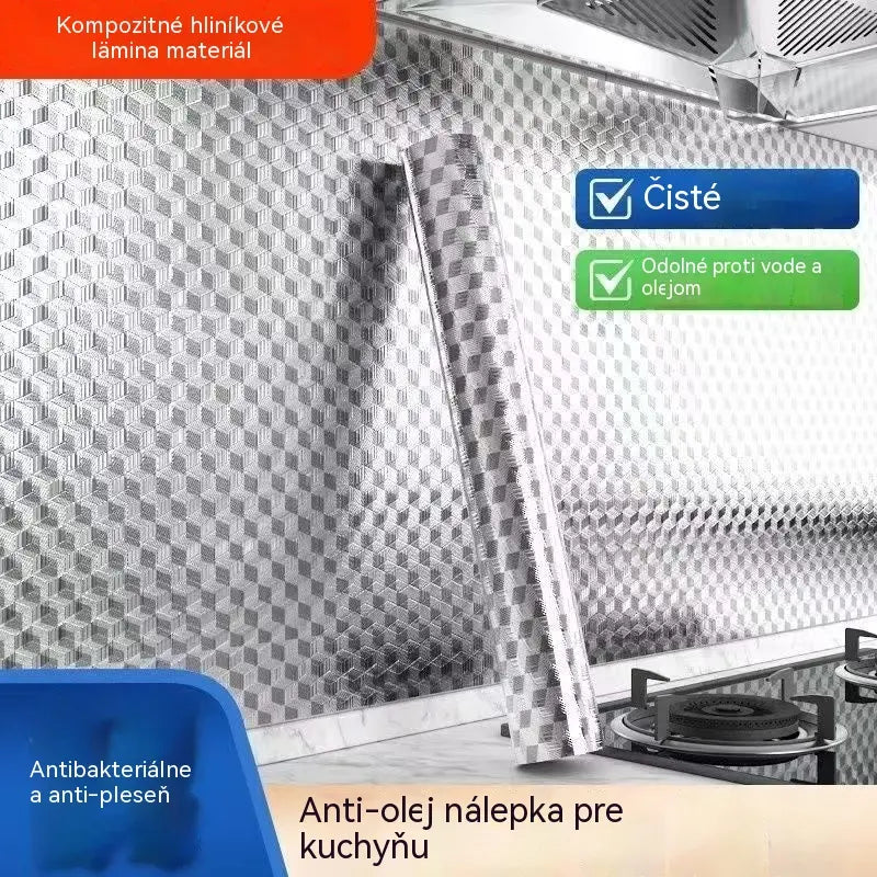 🔥 Druhý kus so zľavou 20 €!🔥30 cm × 10 m🛡️ Samolepiaca Hliníková Fólia – Odolná voči Mastnote, Teplu a Ľahko Čistiteľná