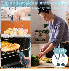 🔥【3 piezas】Clip de goma anti-escaldaduras multifuncional para cocina