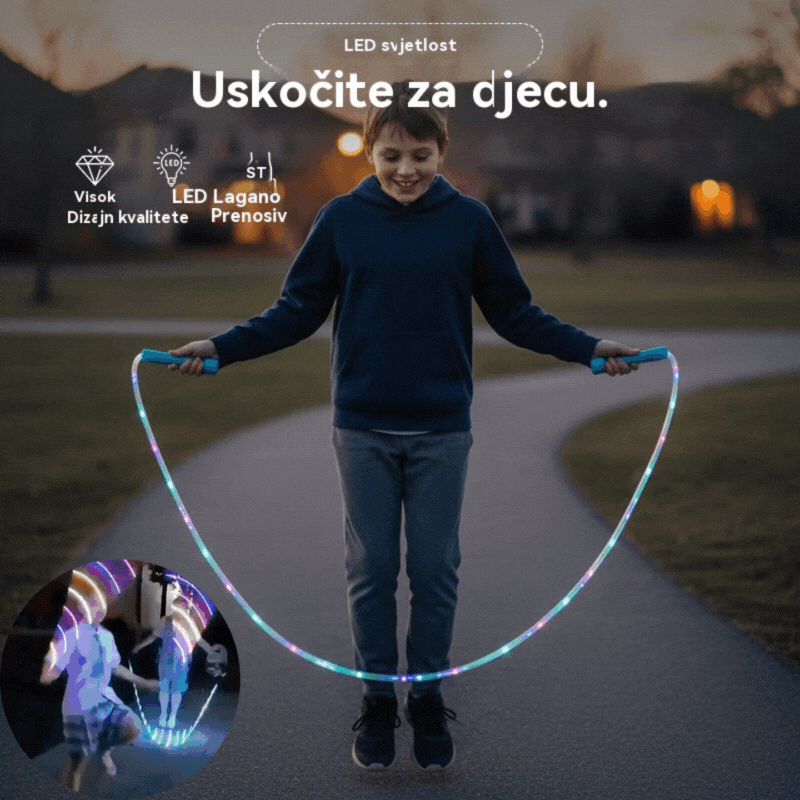 Kupite 1, dobijte 1 gratis🌈 LED osvijetljeno uže za preskakanje za djecu – Skačite, igrajte se i zabavite sa svakim skokom!