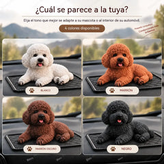 🐶✨Adorno de caniche para coche: la mejora más adorable para el salpicadero