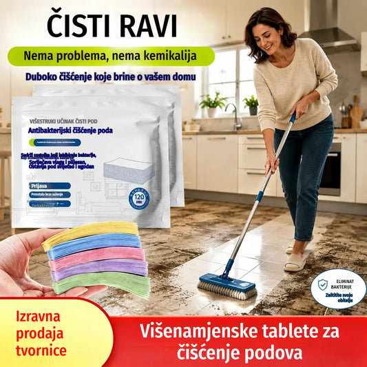 🧹✨ 240 višenamjenskih antibakterijskih i dezodorirajućih tableta za čišćenje | Pogodno za parket, laminatne podove, pločice i zidove kampera