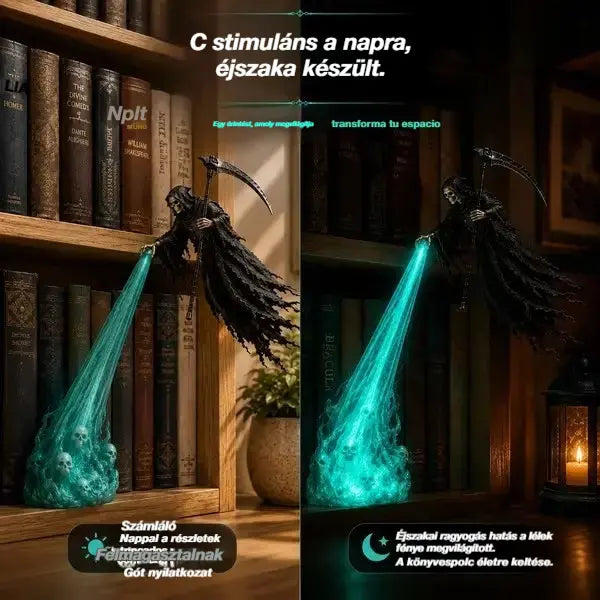 🎃🔥 3D angyalos dekoratív LED világítás | Fantázia megvilágított könyvespolc dekoráció