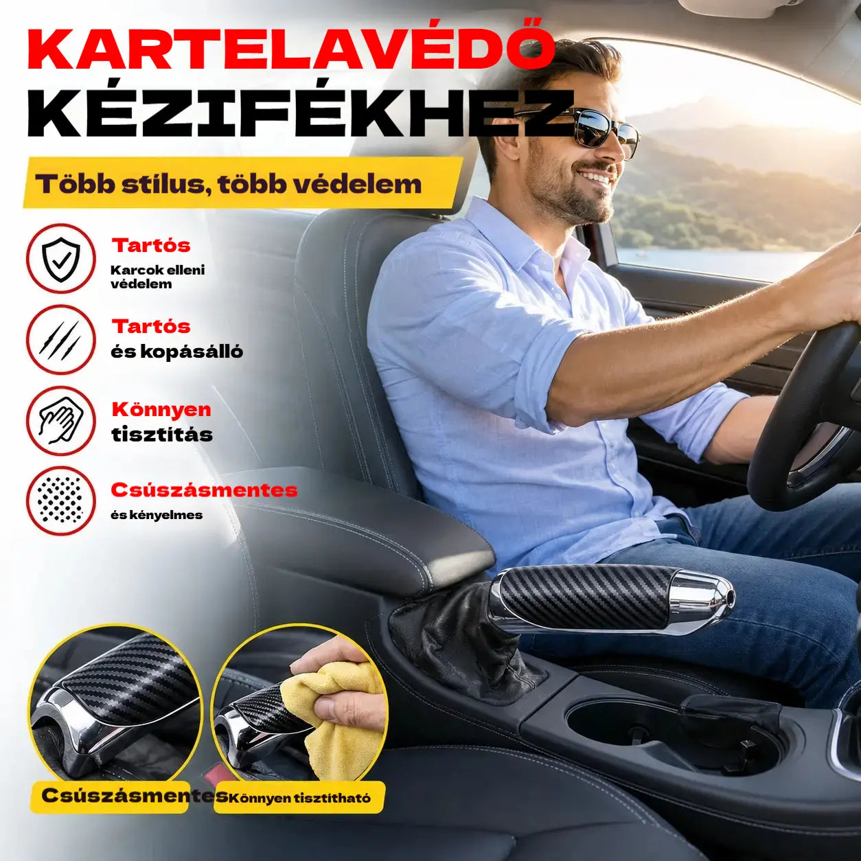 🚗Csúszásgátló és kopásálló védelem az autó kéziféknek
