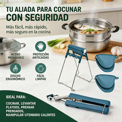 🔥【3 piezas】Clip de goma anti-escaldaduras multifuncional para cocina