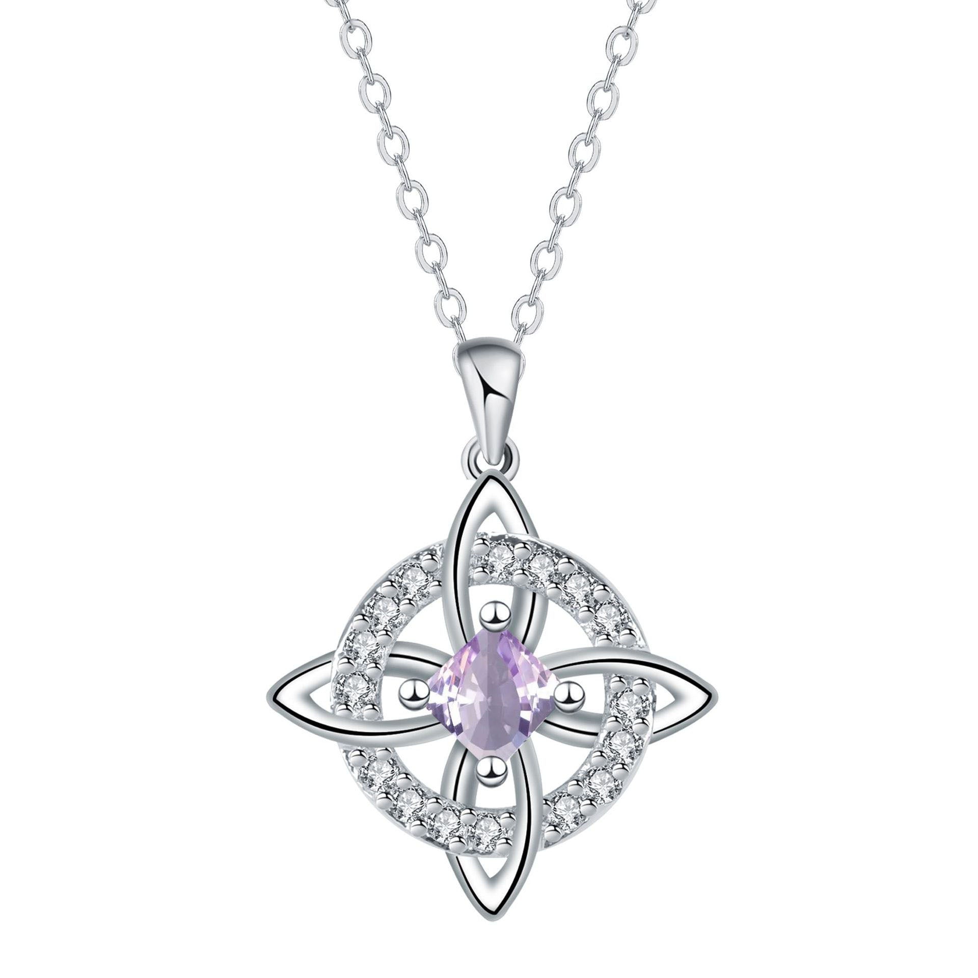 ✨🔮Collar místico de nudo de bruja con piedra de nacimiento 💞 Protege a tus seres queridos