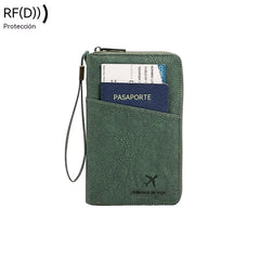 ✈️ Portapasaportes RFID de Viaje | Organizador Elegante para 4 Pasaportes y Documentos, Seguro y Práctico