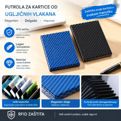 🛡️✨ Metalni držač za kartice od nehrđajućeg čelika s RFID zaštitom – Antimagnetski novčanik za kartice, mali i prijenosni 💳
