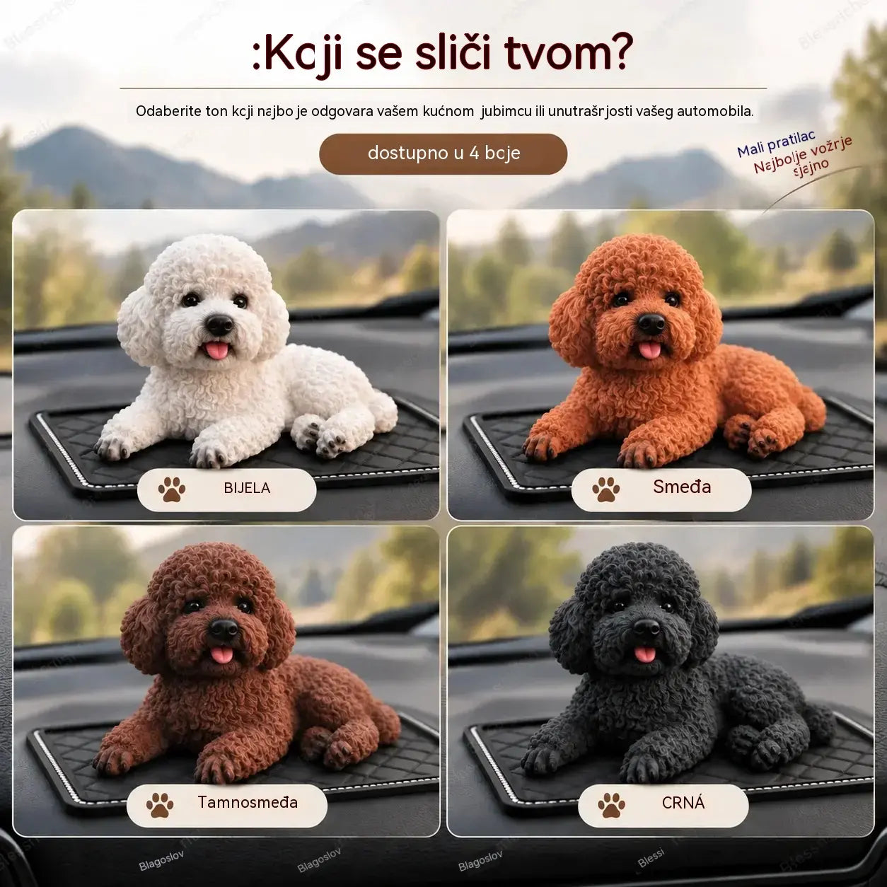 🐶✨Poodle Car Accessories: Najslađa nadogradnja nadzorne ploče