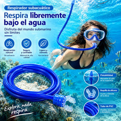🏖️Un aparato respiratorio portátil para buceo con válvula de respiración de silicona a prueba de fugas, un elemento esencial para la práctica subacuática y el entrenamiento de suministro de oxígeno en aguas profundas.