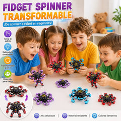 🔥✨Nuevo fidget spinner, robot giratorio transformable, juguete antiestrés