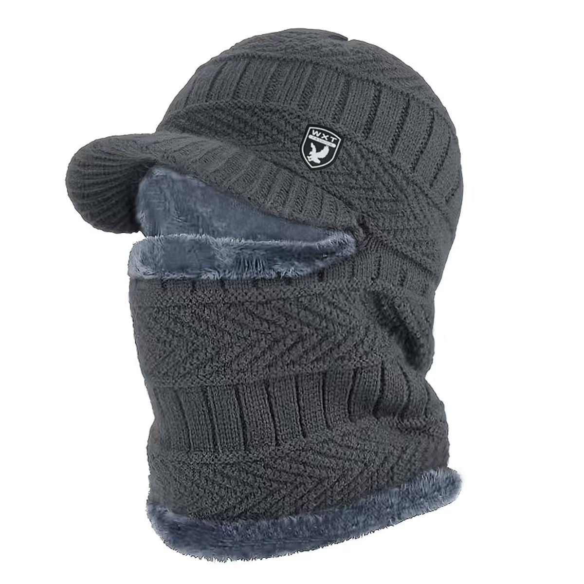 🔥Gorro de lana grueso de una sola pieza, resistente al viento, para exteriores.