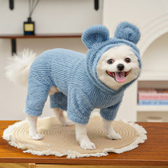 【0.5-10kg】🧸 Abrigo cálido para perros y gatos – suave, adorable y con orejitas
